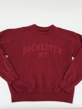New York Popular Maroon Rochester NY Pullover Sweatshirt Size Large